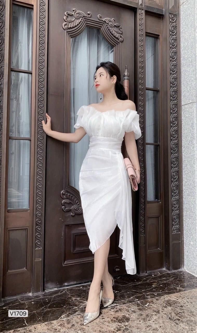 Đầm Ôm Voan Tơ Y Hình