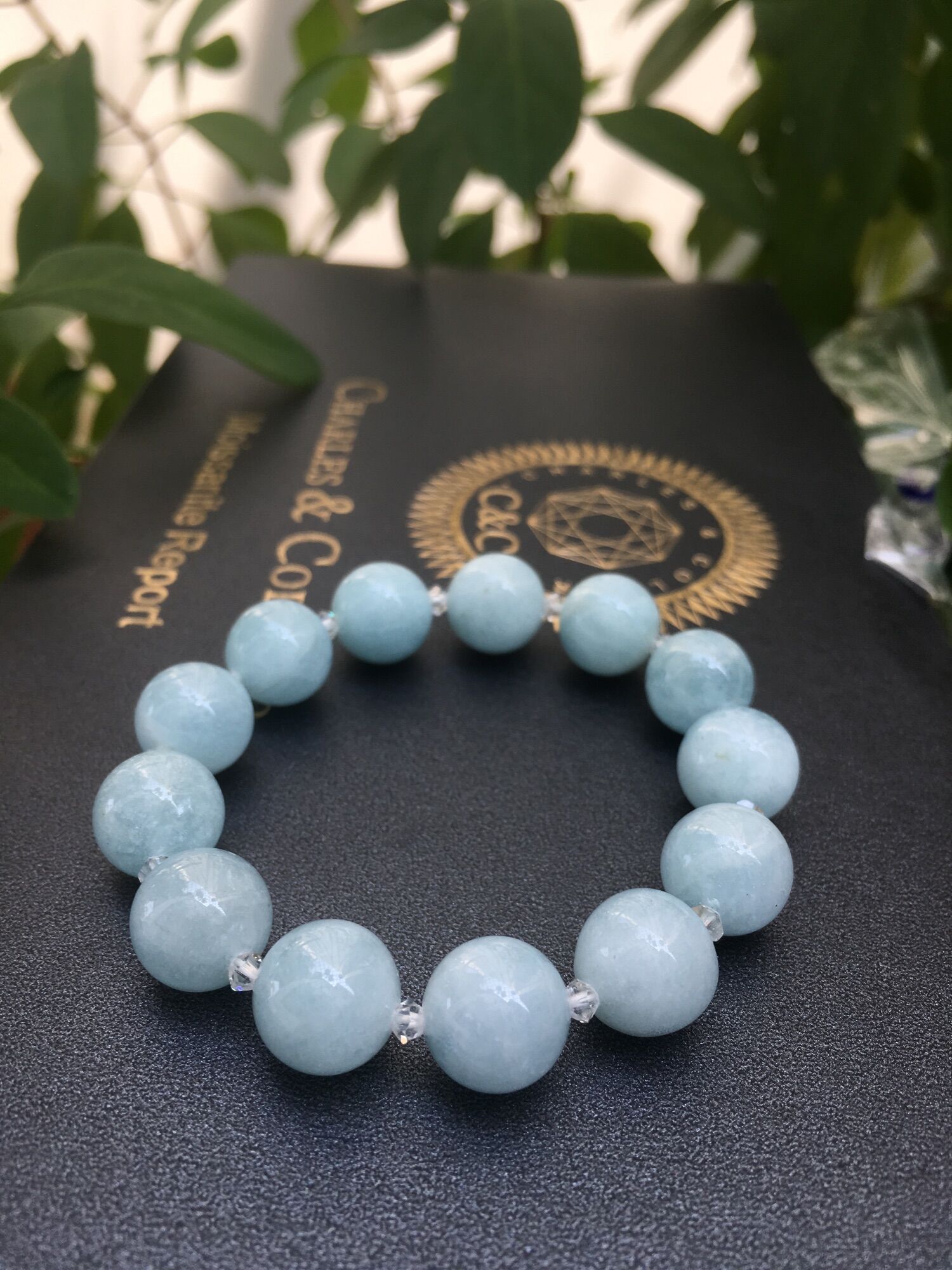 Vòng tay đá aquamarine