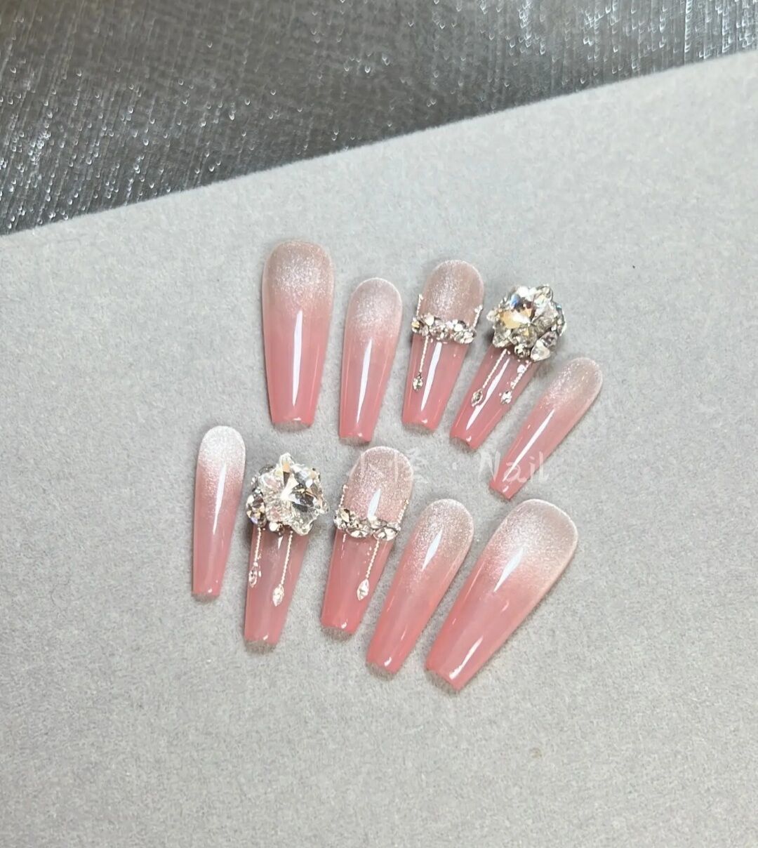Nailbox thiết kế , màu thạch cam , mắt mèo -mã 99