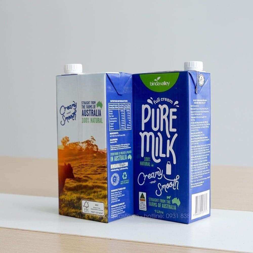 Sữa tươi nguyên kem Binda Valley Úc thùng 12H