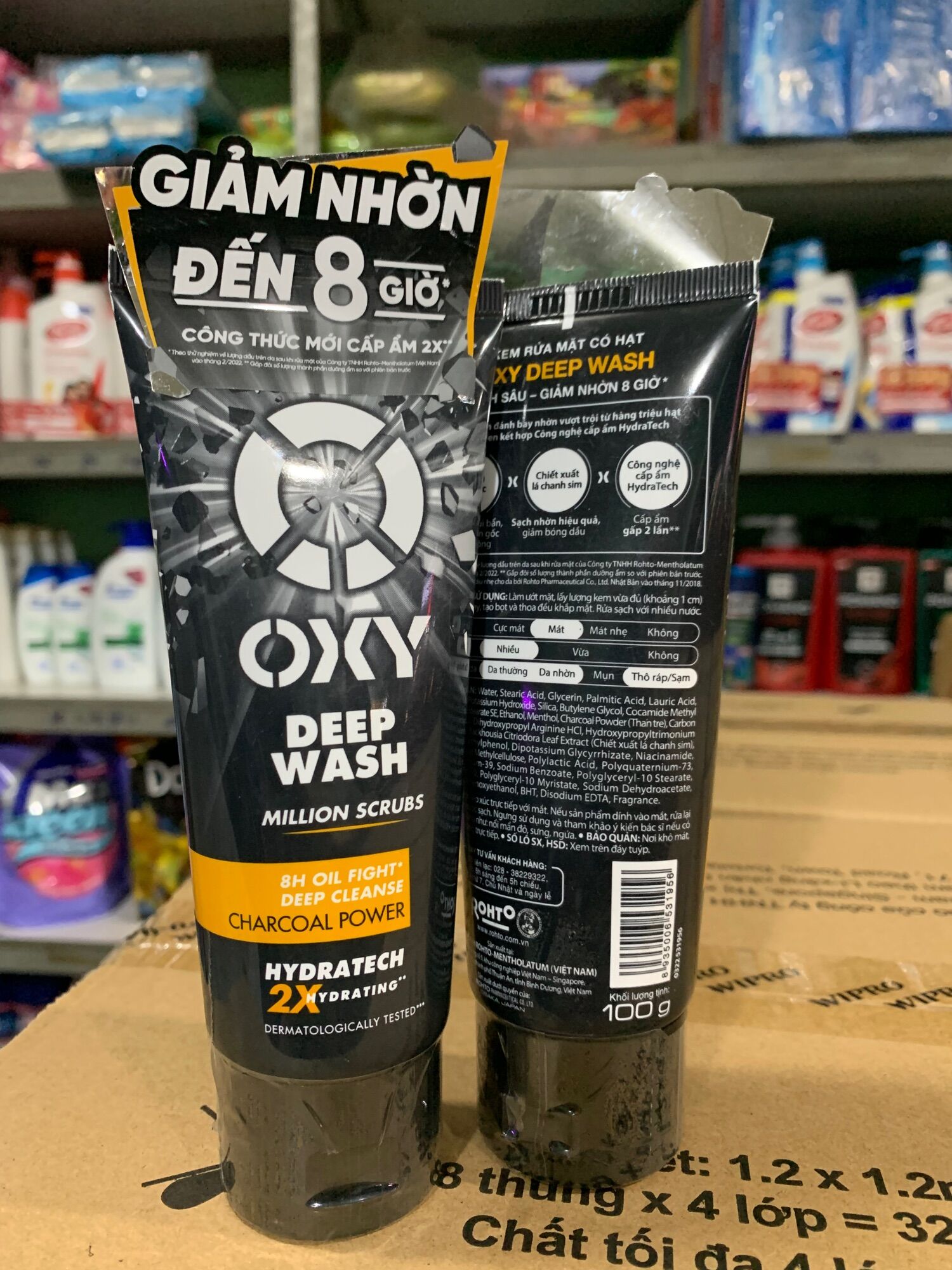 Combo 2 chai rửa mặt Oxy deep wash chai 100g mới