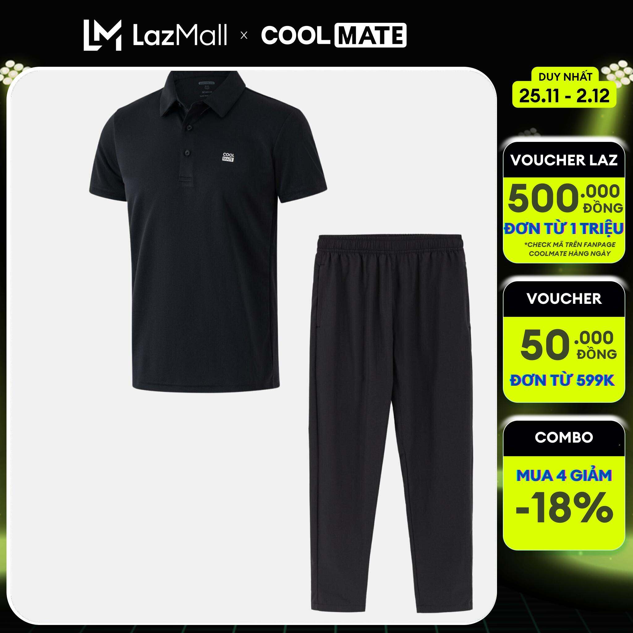 [MUA 4 GIẢM 18%]Set đồ bộ nam mặc hàng ngày Áo Polo Promax S1 và Quần Daily Pants - Coolmate