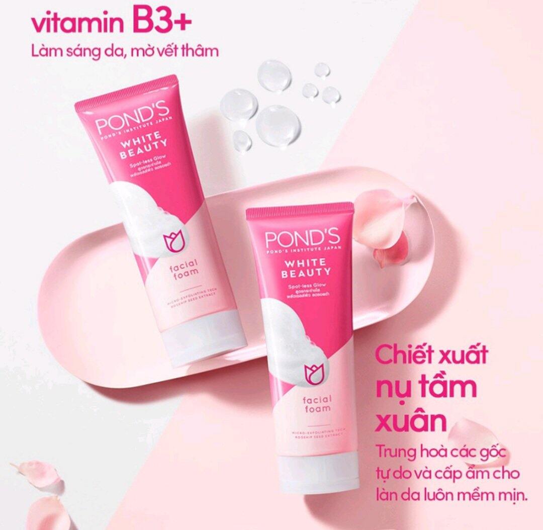 Sữa rửa mặt Pond's white beauty 100g