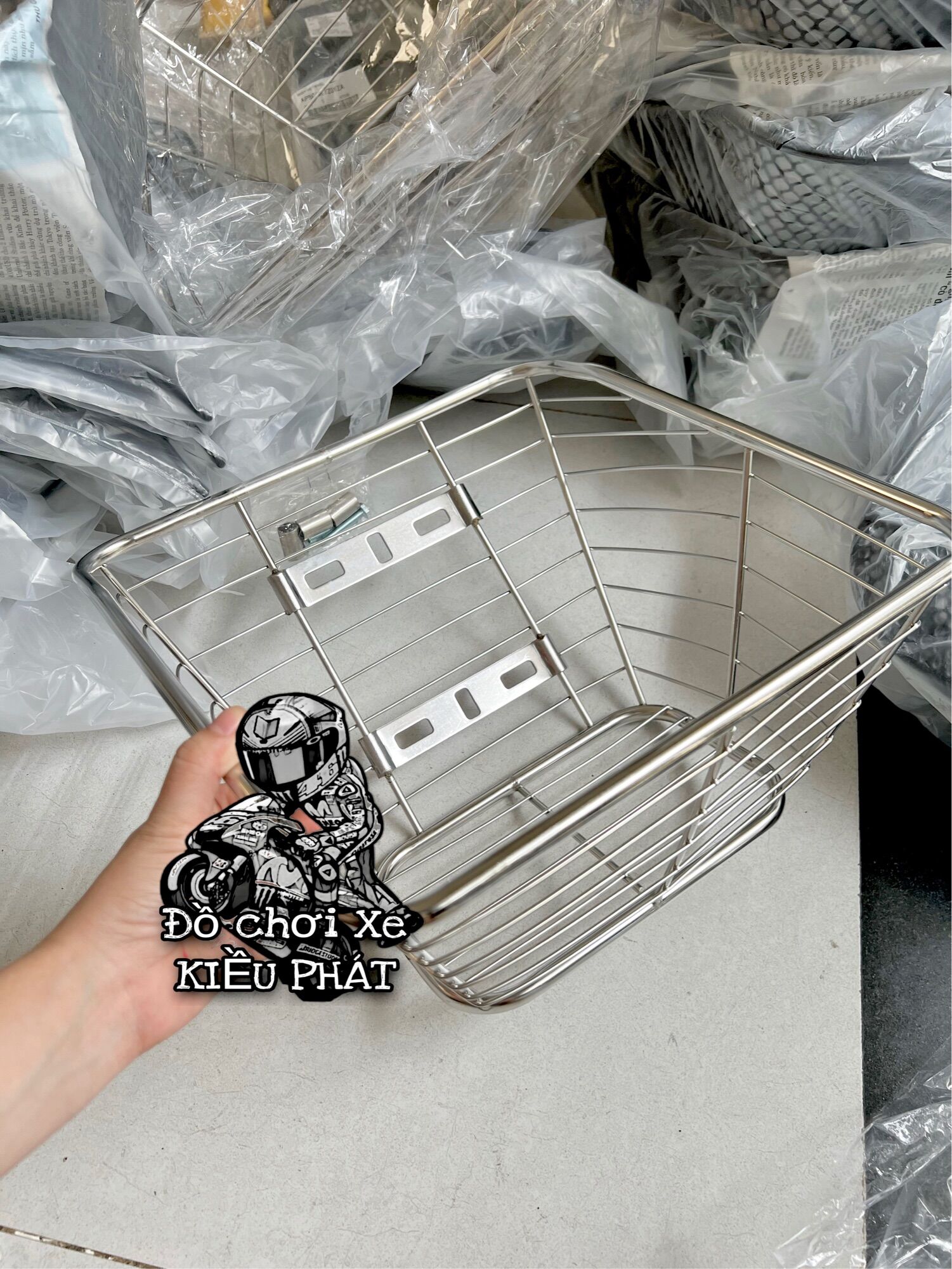Rổ wave inox đa năng gắn wave nhỏ và wave lớn