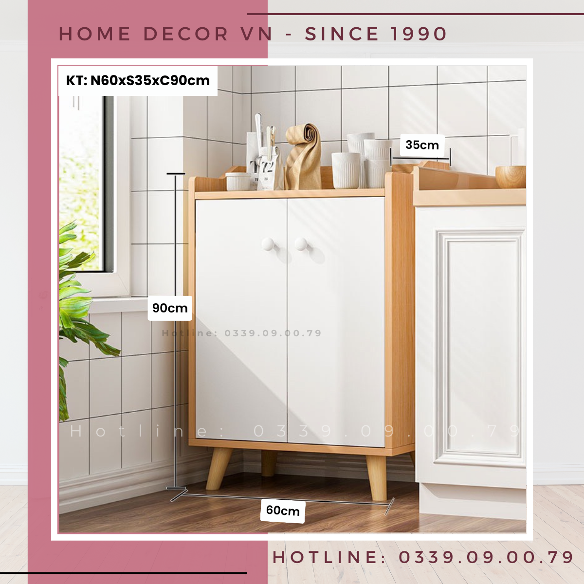 Tủ bếp gỗ thông minh KB22989
