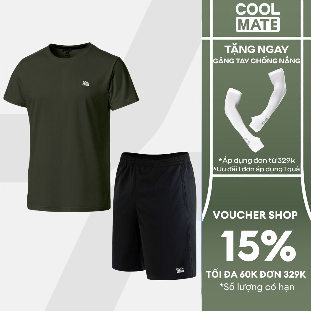 [TẶNG QUÀ ĐƠN TỪ 329K]Set bộ đồ thể thao nam Promax Pickleball, Tennis, tập Gym Áo thun và quần Thoáng khí, thoải mái, thấm hút tốt Coolmate