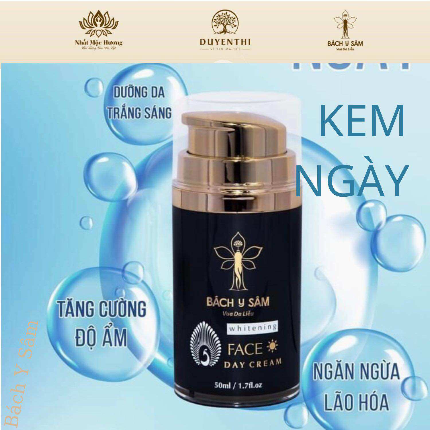 KEM DƯỠNG TRẮNG DA BAN NGÀY TRẮNG SÁNG MỜ NÁM BẢO VỆ DA bl31 BẠCH LINH BÁCH Y SÂM NHẤT MỘC HƯƠNG 50 mL