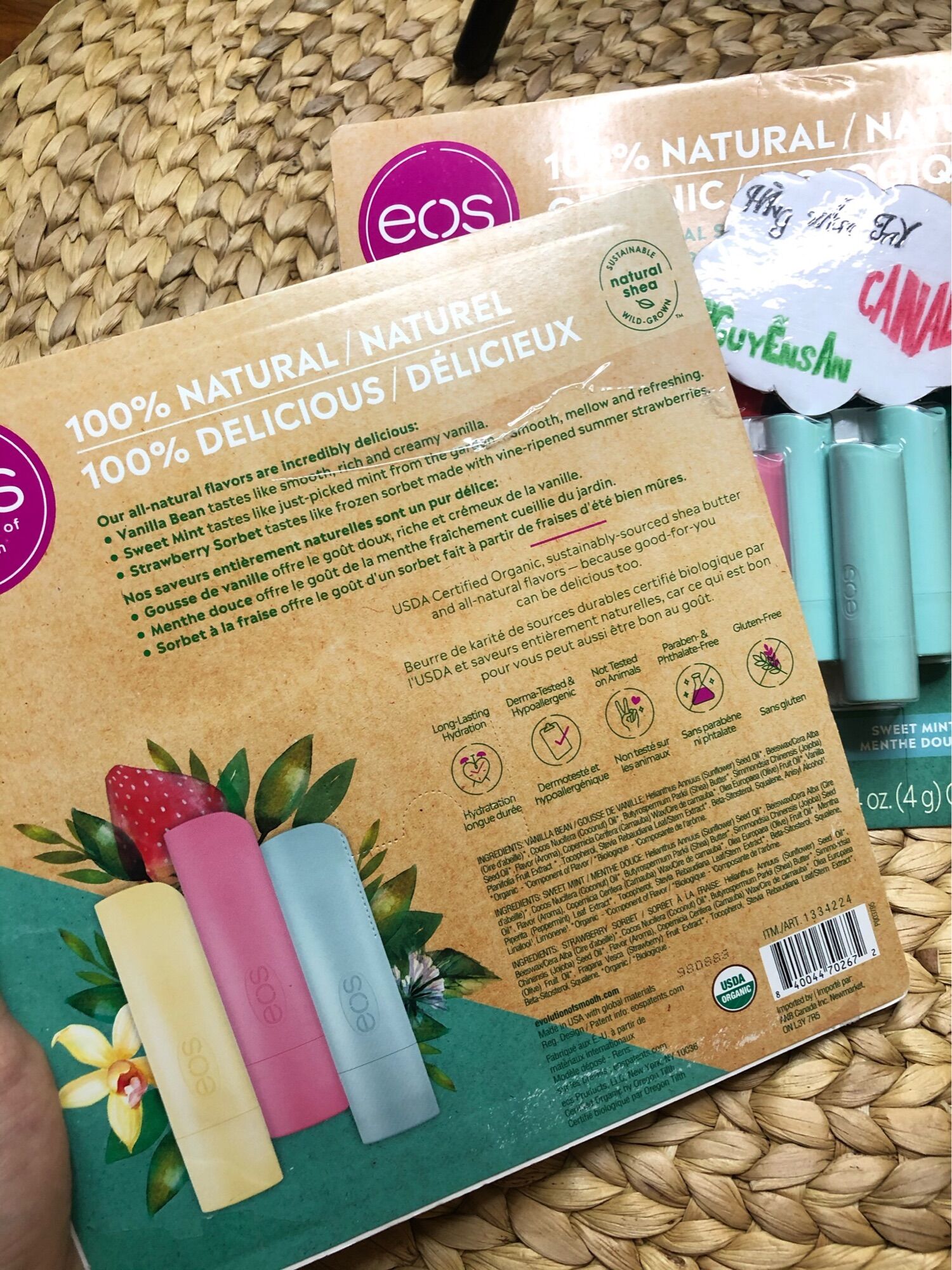 [HCM]SON dưỡng EOS (Evolution of Smooth) NATURAL Son Trứng