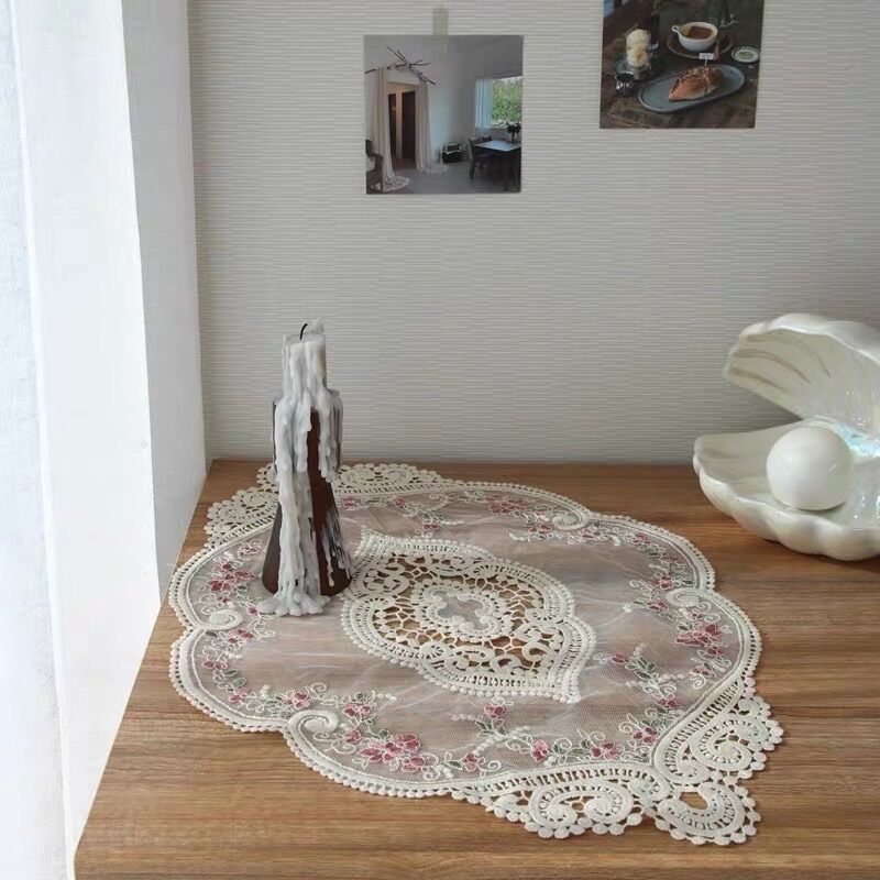 Khăn ren kiểu Pháp cổ điển trang trí -may.decor-