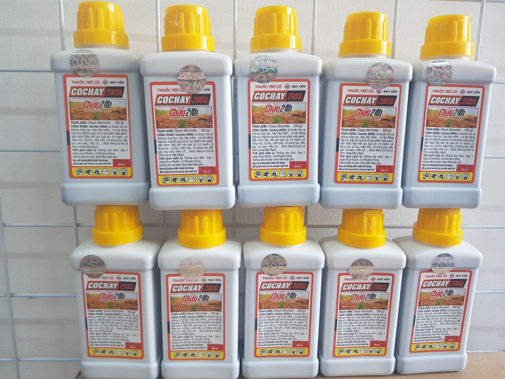 Combo10 chai (chai nhỏ 90ml dùng cho 1 bình) trừ cỏ cháy nhanh; diệt cỏ chỉ; cỏ mần trầu; cỏ lồng vực; cỏ tranh; #thuốc_diệt_cỏ