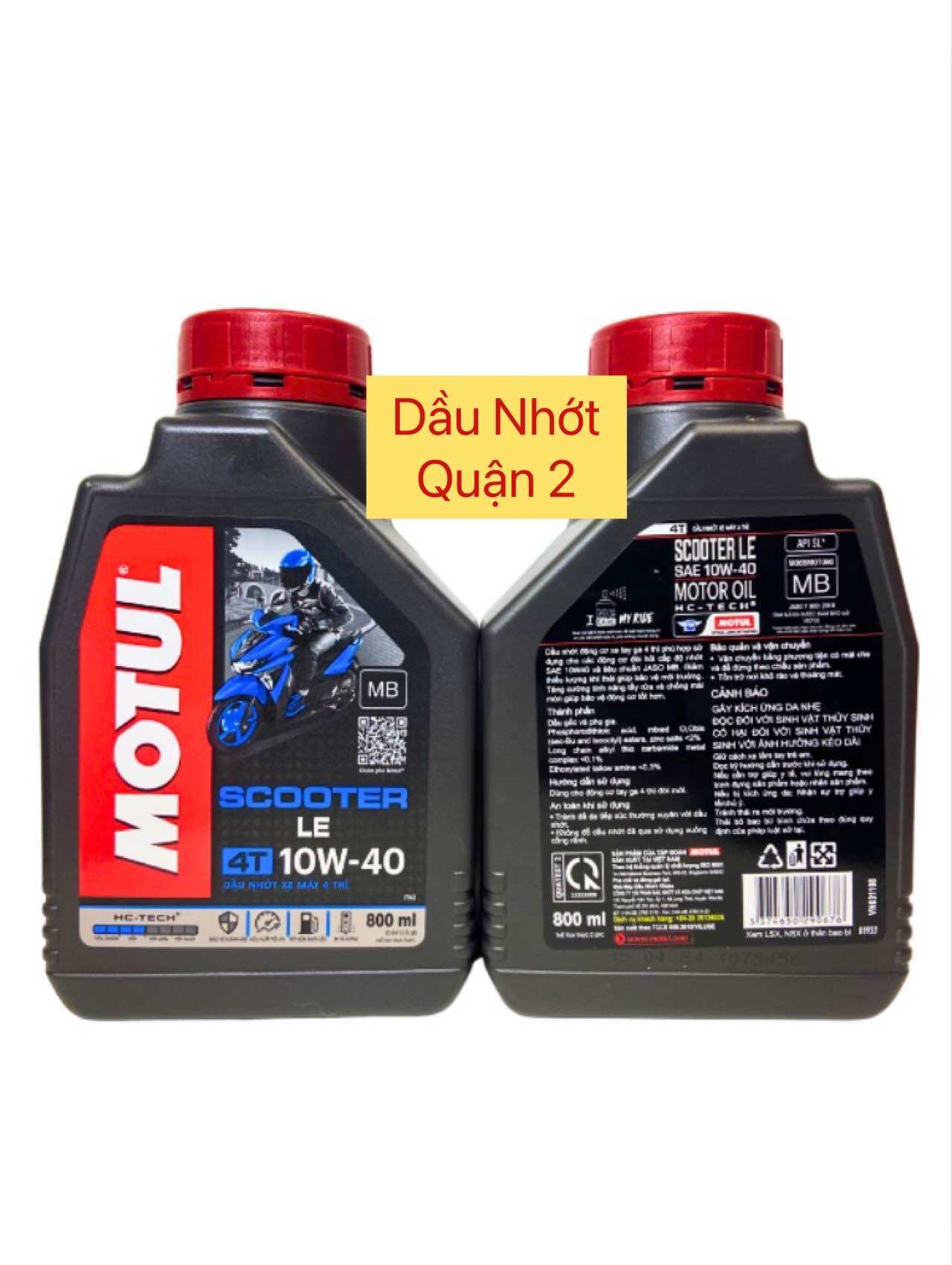 Combo 2 chai motul scooter le - 10w40 - 800ml