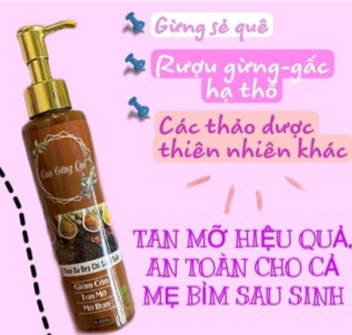 Cao gừng tan mỡ bụng đông y nguyên chất
