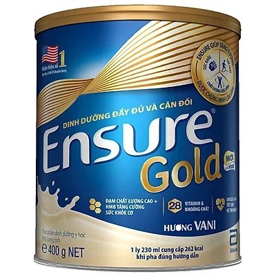 Sữa ensure gold hương vani 400gr-850gr