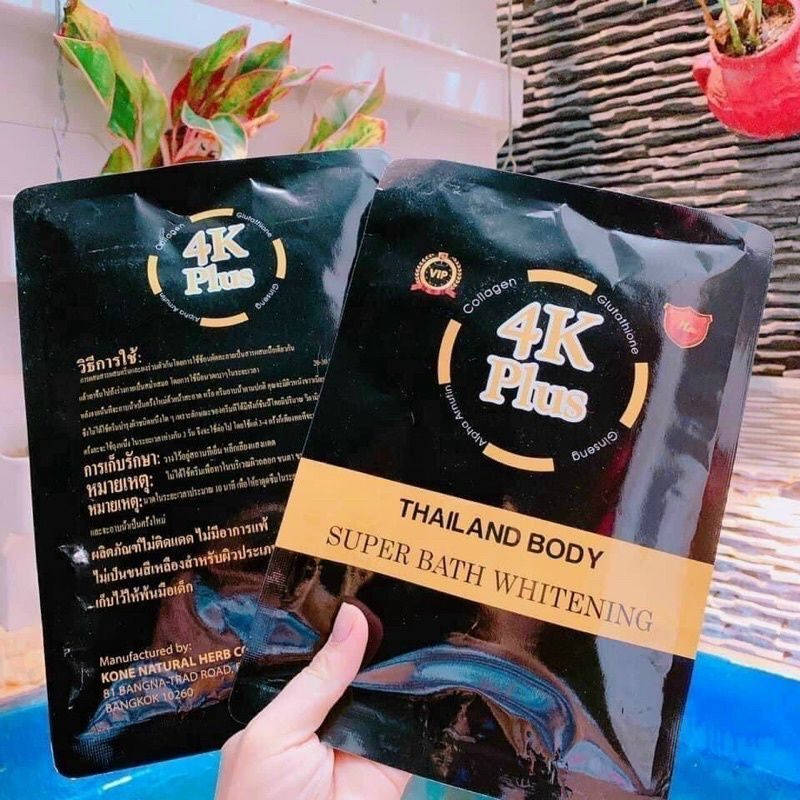 Tắm Trắng Siêu sáng trắng 4K Plus Thái lan