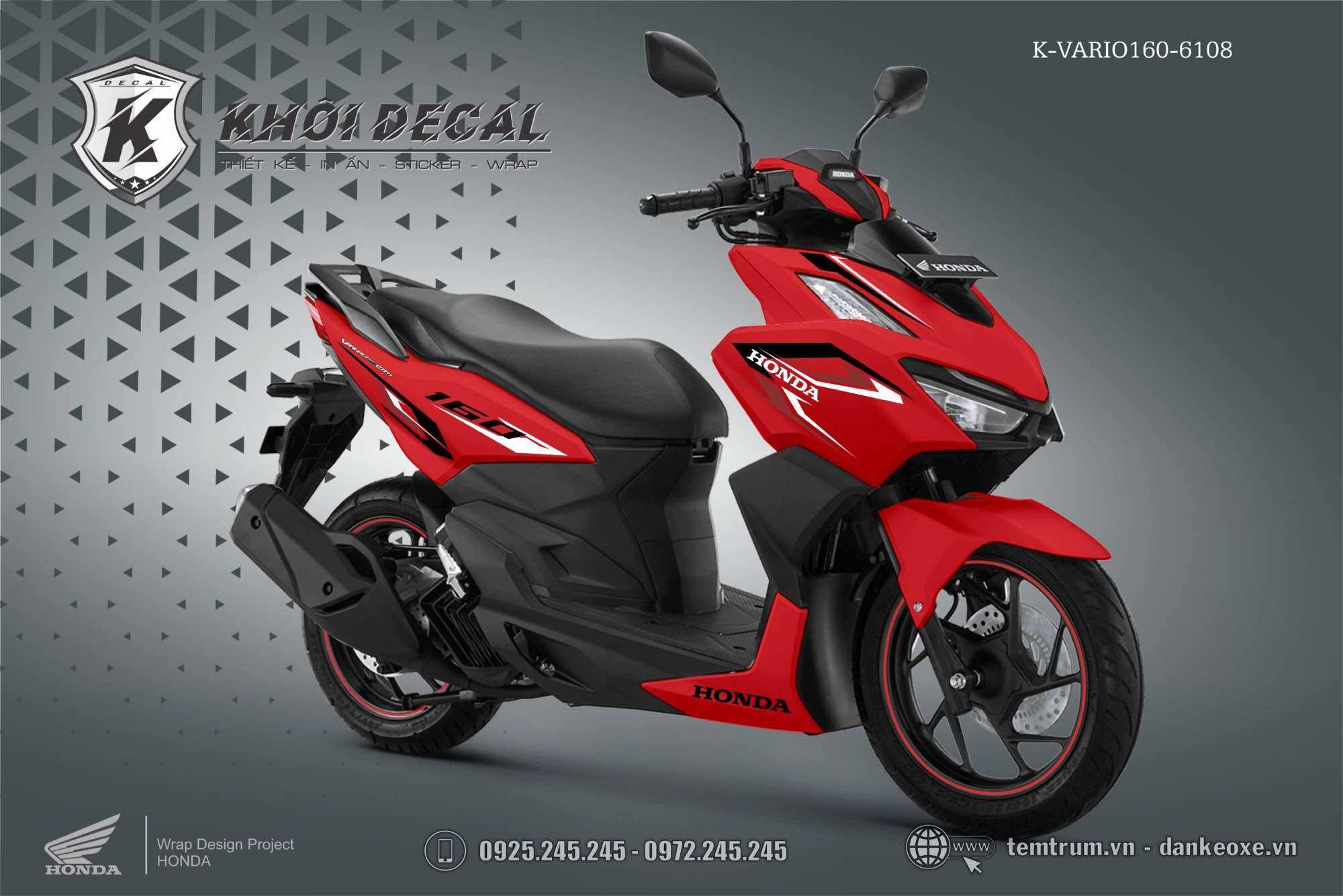 Tem Vario 160 decal cao cấp