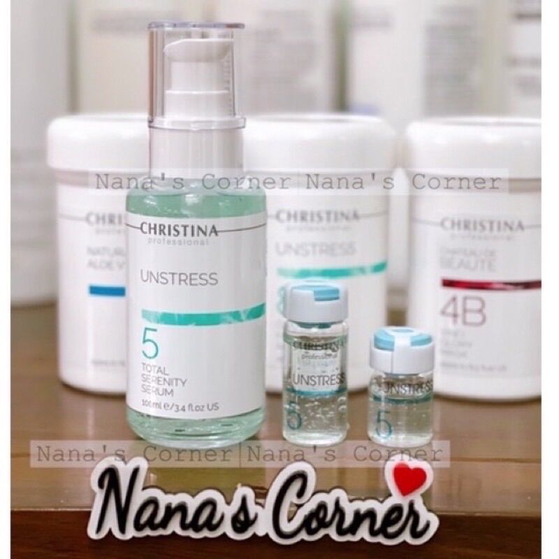 Combo Serum & Mặt Nạ Phục Hồi Da Christina Unstress 8