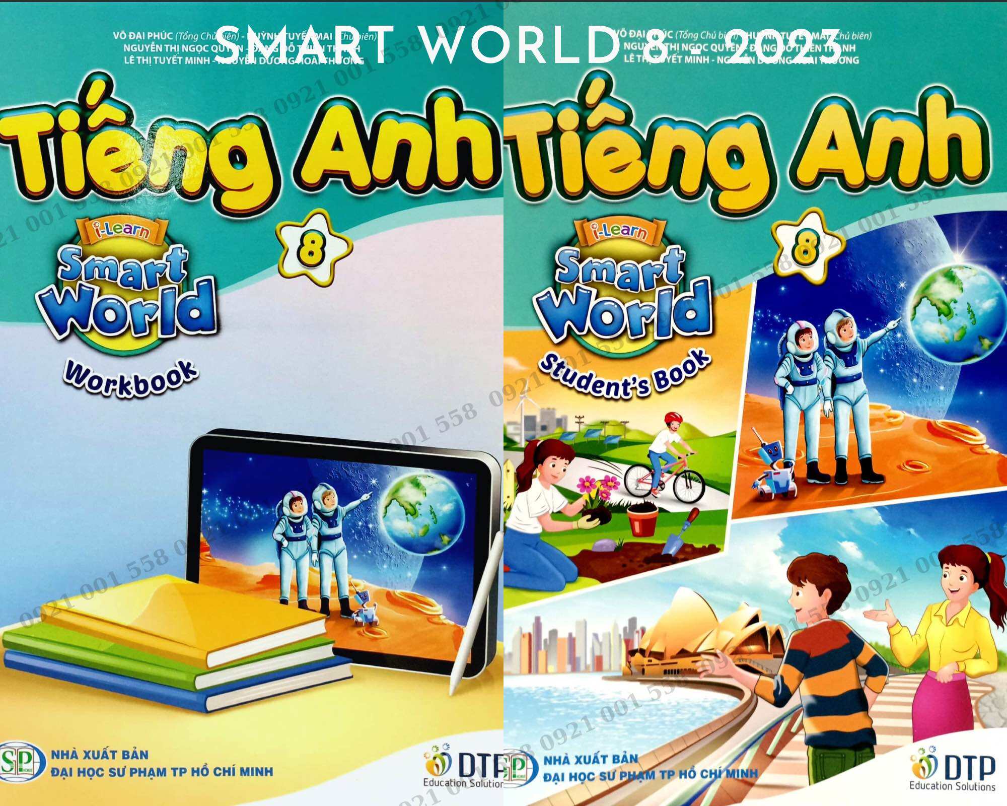 Bộ 2 cuốn Tiếng Anh 8 I - Learn Smart World 2023 - Kèm giấy nhãn