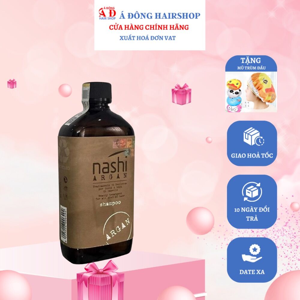 [+Tặng mũ trùm][Chính hãng] Dầu gội siêu mượt Nashi Argan Classic Shampoo 500ml