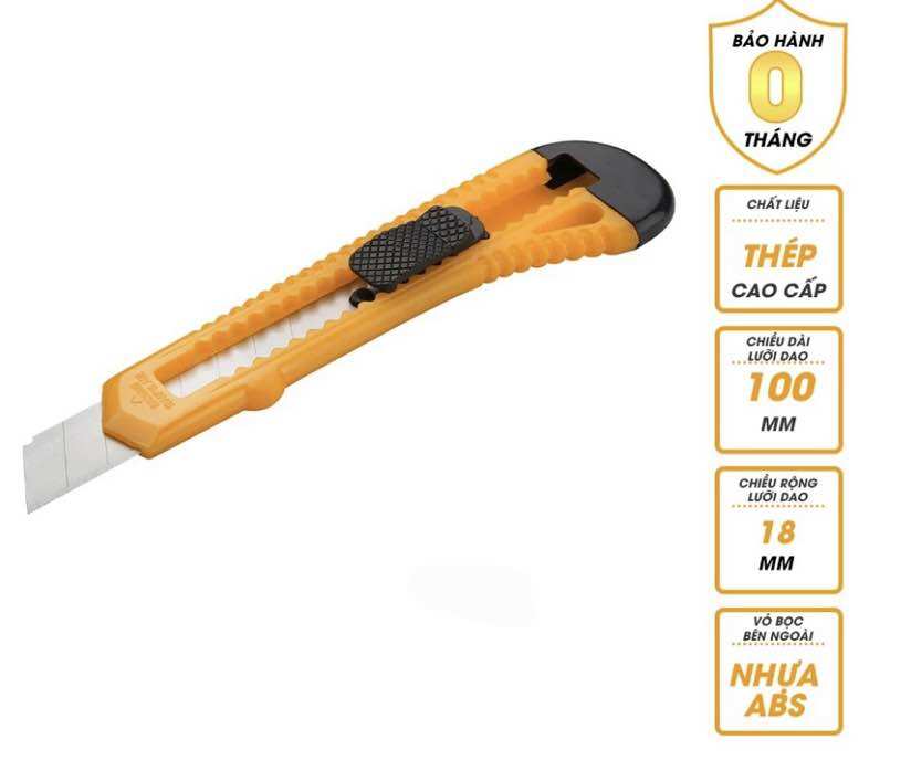 Dao Rọc Giấy SDI Siêu Bén, Cắt Ngọt (Tặng Kèm 1 Lưỡi Dao Trong thân Dao)