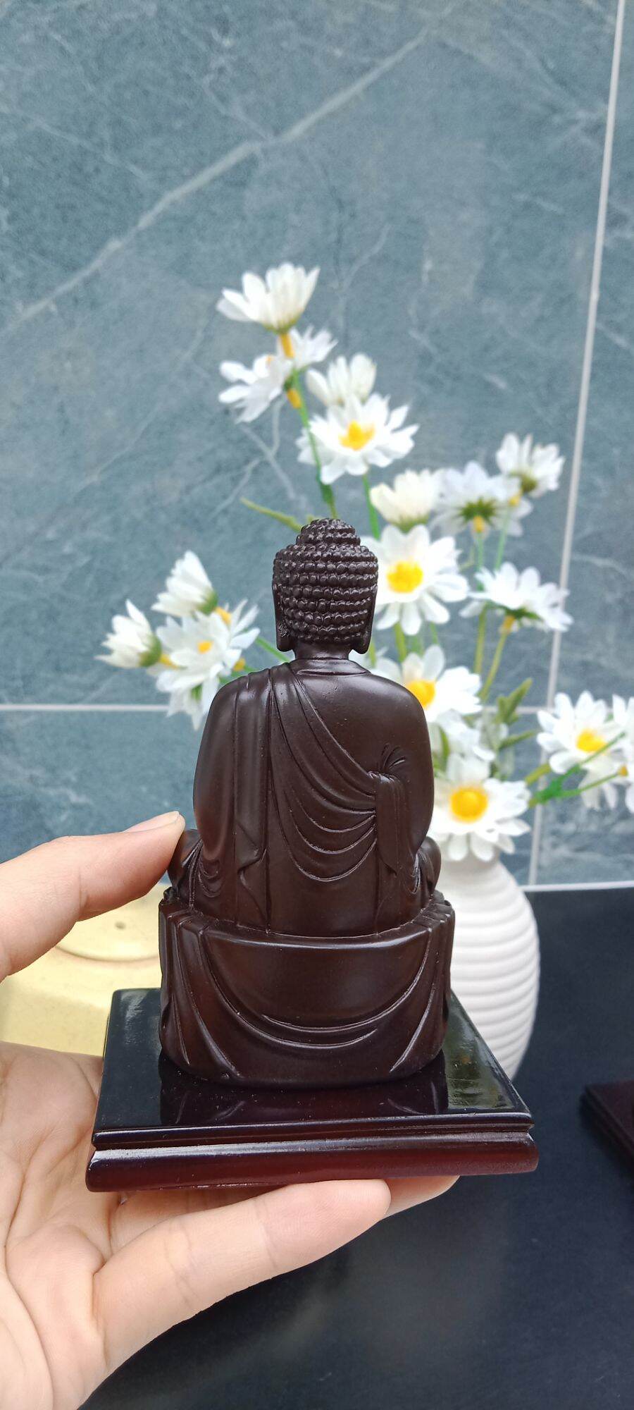 Tượng Phật A Di Đà Đế Gỗ Cao 11cm