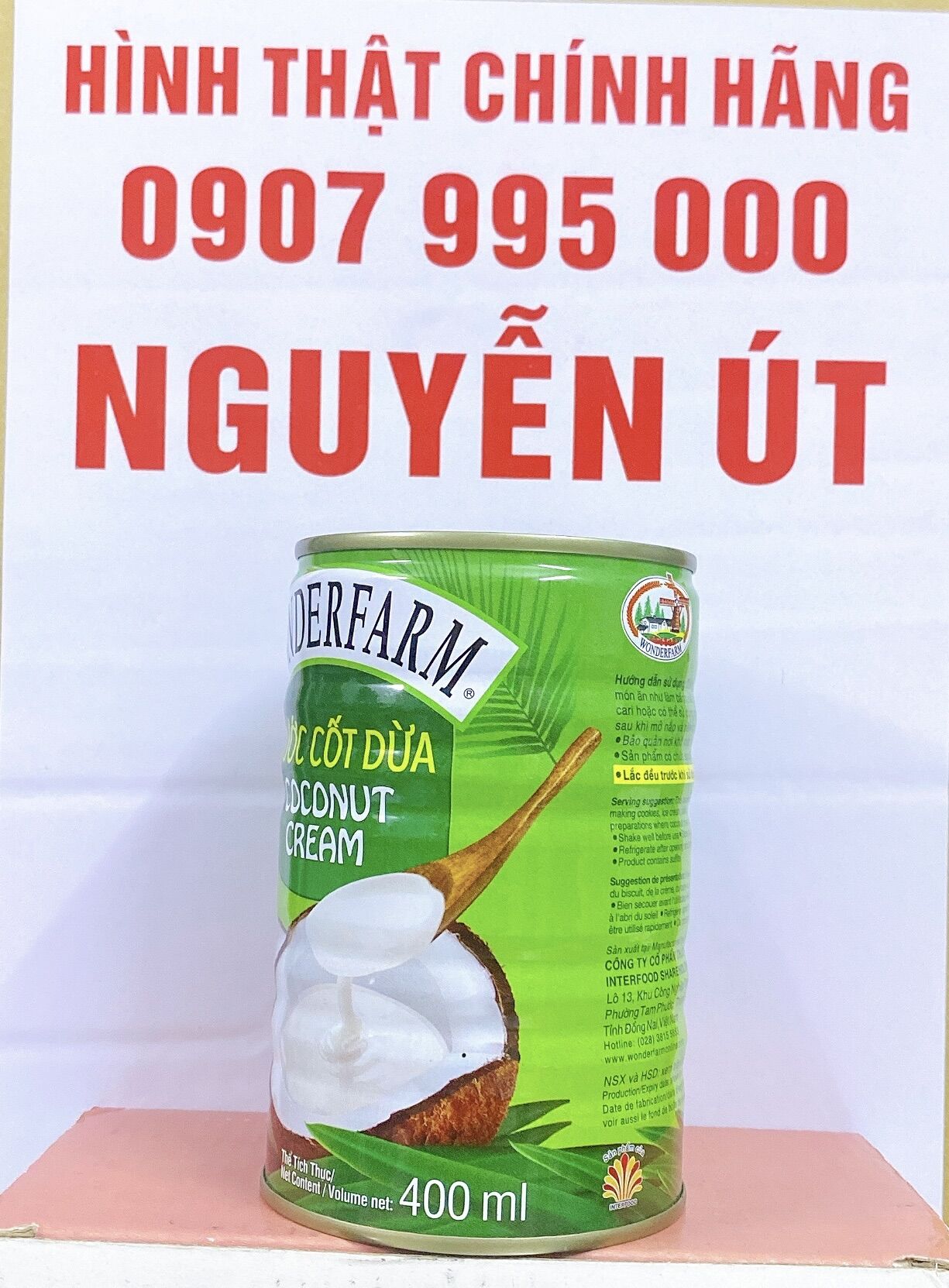 Nước cốt dừa wonderfarm 400ml