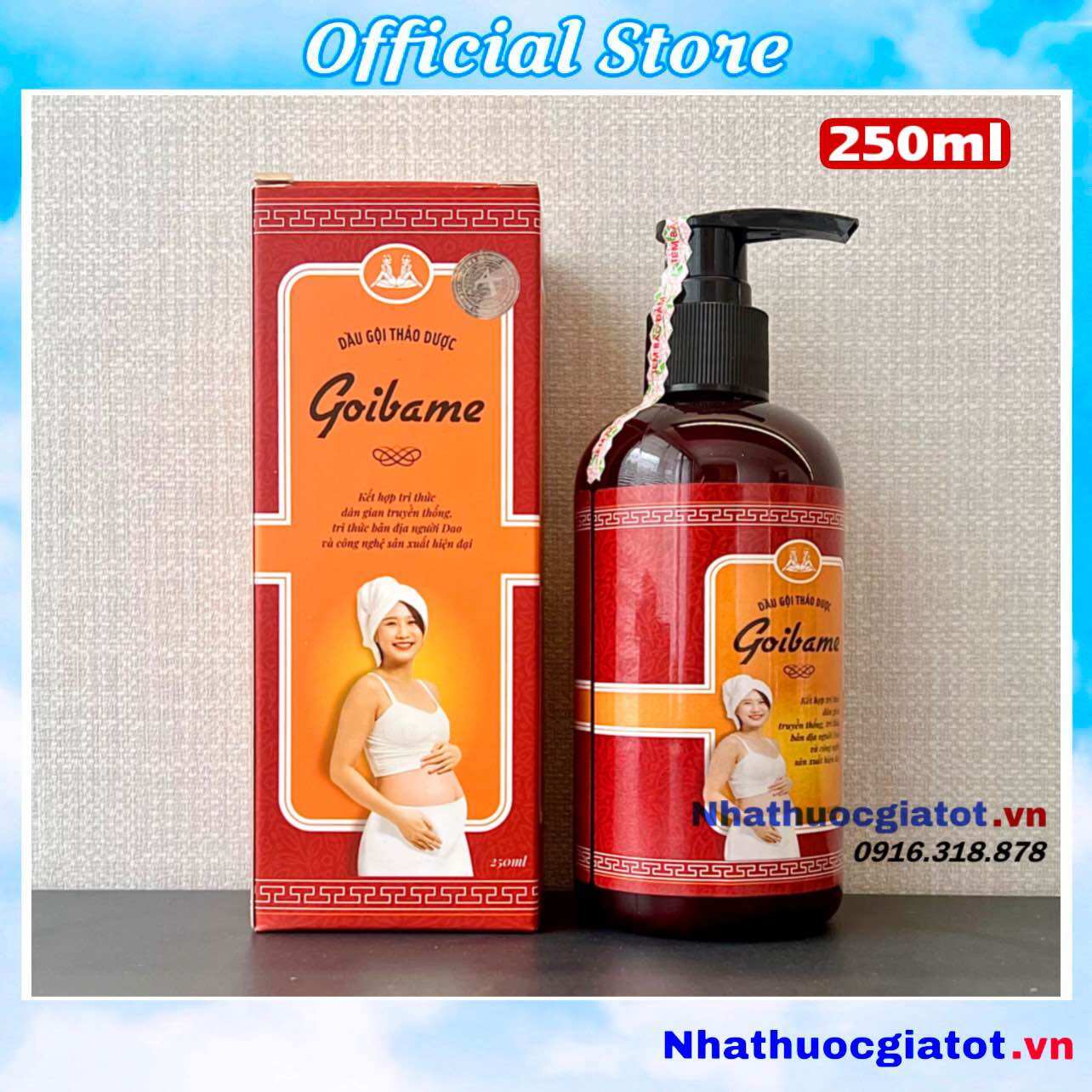 Dầu gội thảo dược goibame dành cho phụ nữ sau sinh chai 250ml