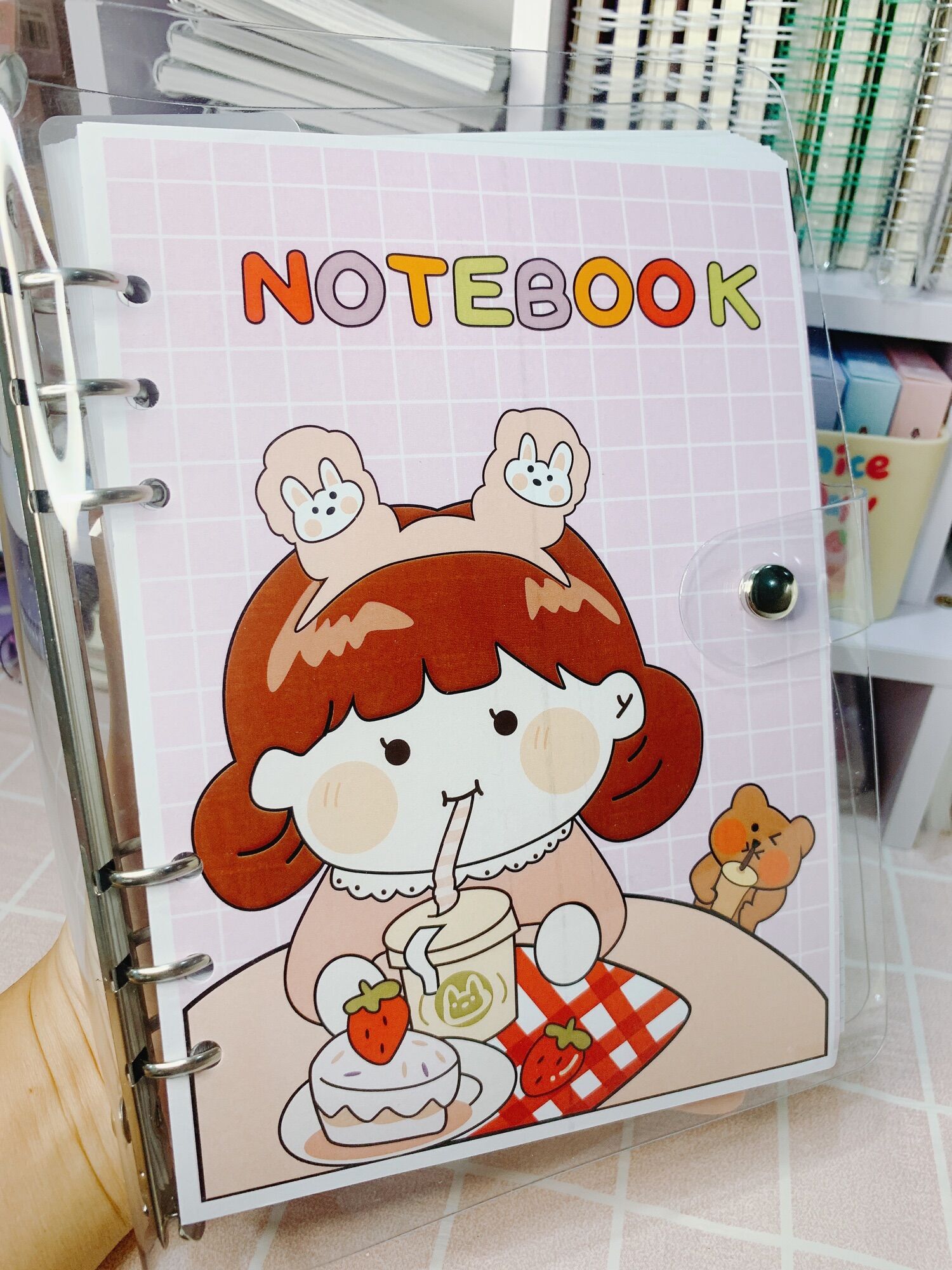 Sổ còng notebook 40 trang trang trí sẵn