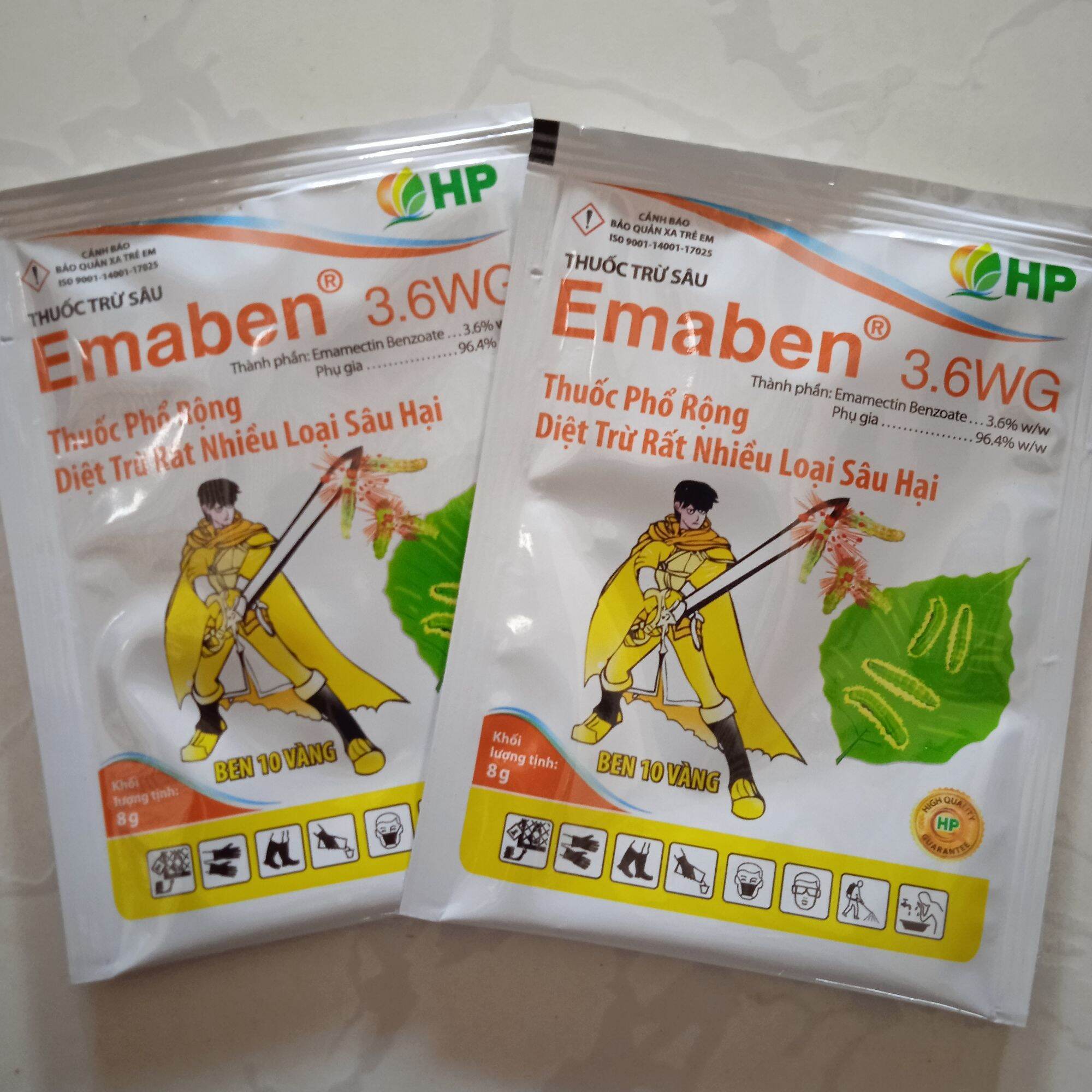 Thuốc trừ sâu sinh học emaben 3.6WG, diệt trừ sâu tơ, sâu xanh, sâu đục thân, rầy chống cánh, bọ trĩ, bọ xít muỗi