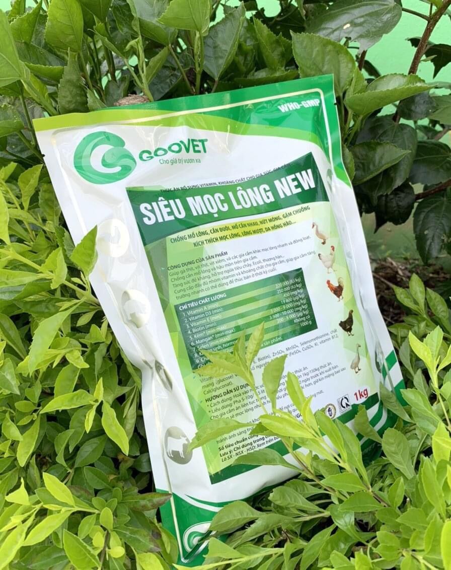 Siêu Mọc Lông New 1kg - kích mọc lông, ngừa cắn mổ, lông mượt, da hồng