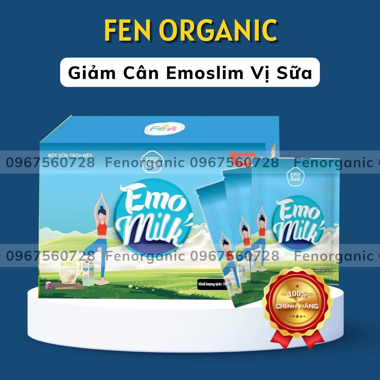 [KÈM QUÀ] Nước Uống Emodetox Vị Sữa - Giảm Cân Emoslim Chính Hãng - Giảm Cân Cấp Tốc Chỉ Sau 7 Ngày