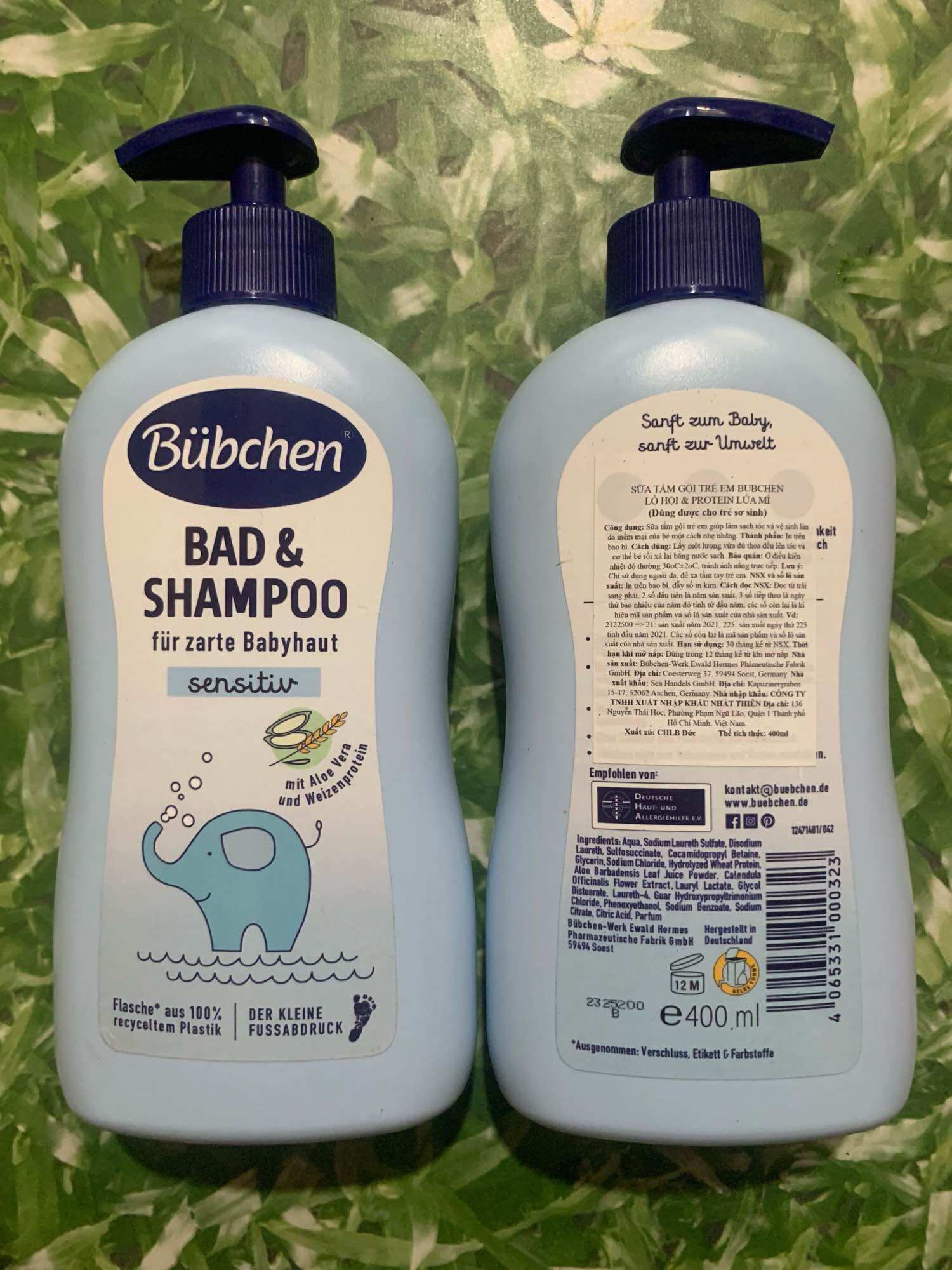 Sữa tắm gội trẻ em 2in1 Bubchen lô hội và protein lúa mì 400ml