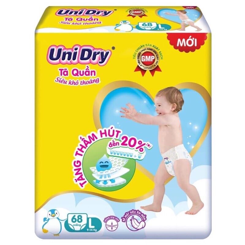 Tã quần unidry l68 mẫu mới date 2025