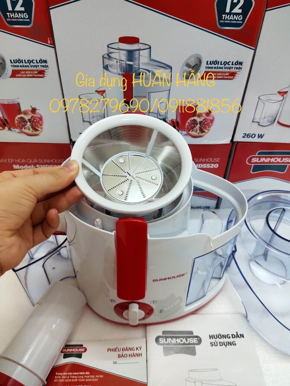 MÁY ÉP HOA QUẢ SUNHOUSE SHD5520 ĐỎ
