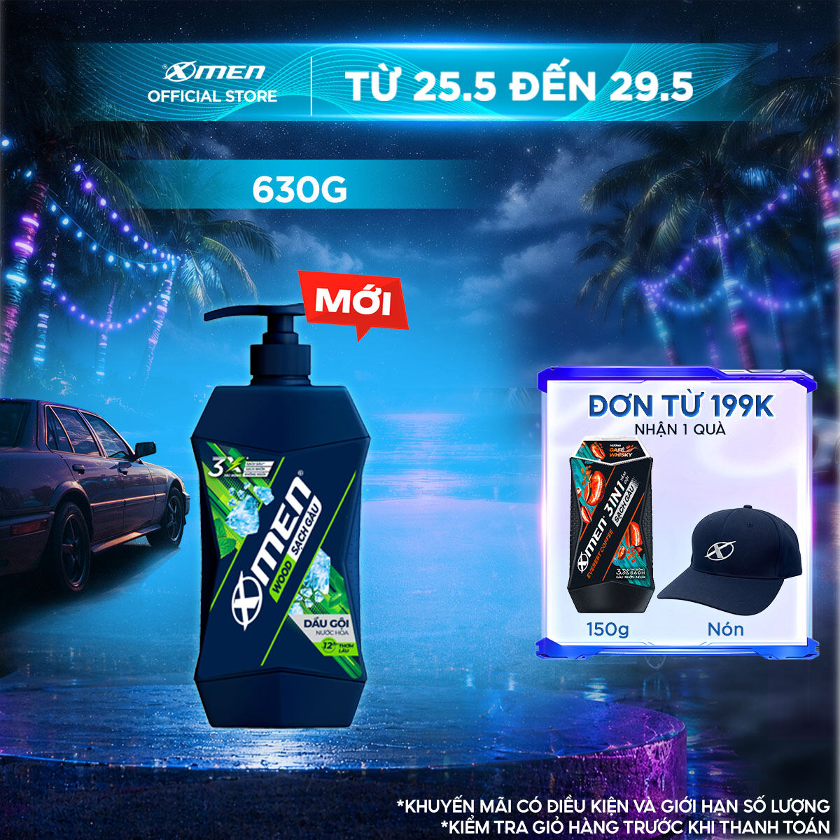 Dầu Gội Xmen Wood Sạch Gàu 610g