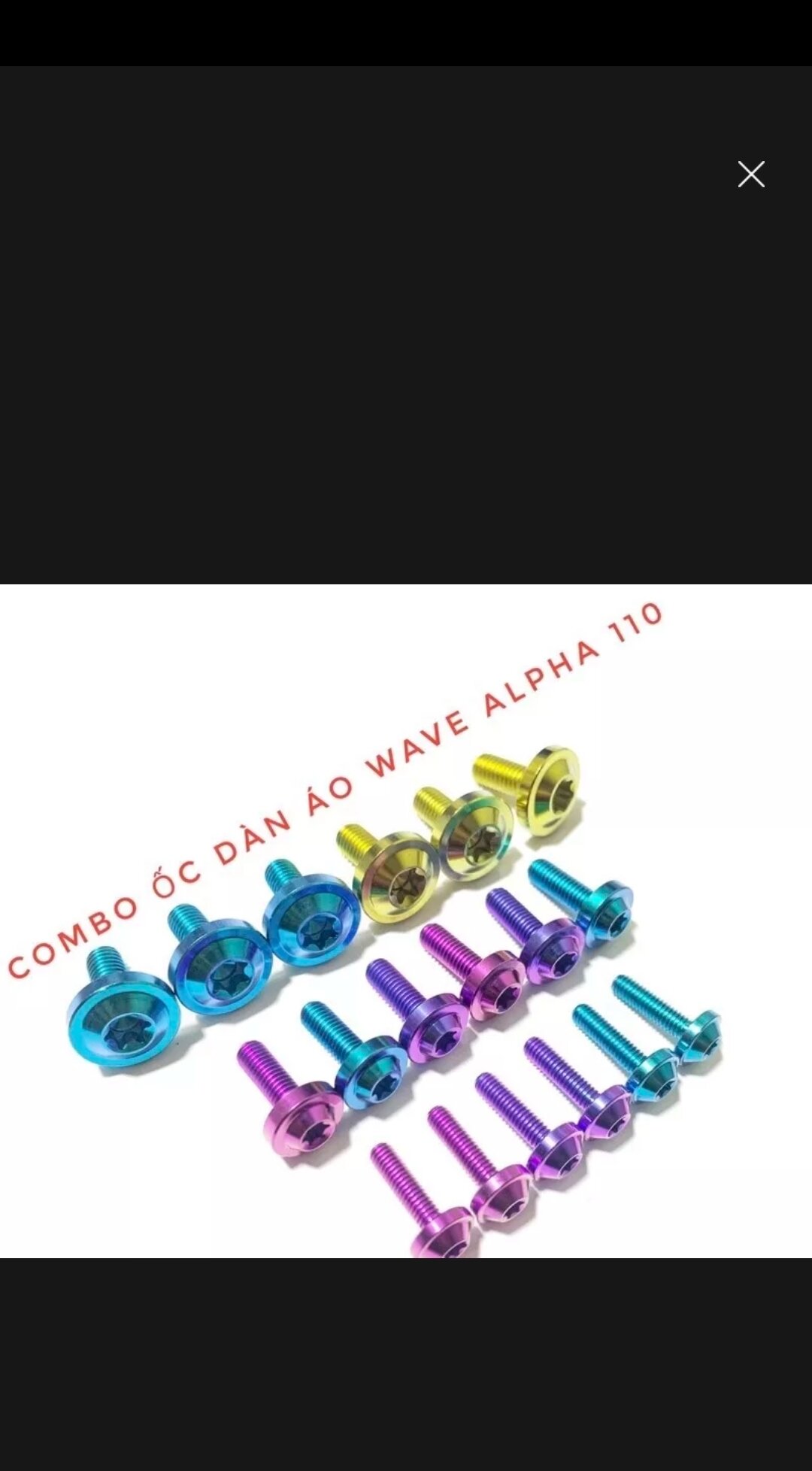 Gr5 xịn combo 18 ốc titan gr5 full dàn áo wave alpha 110