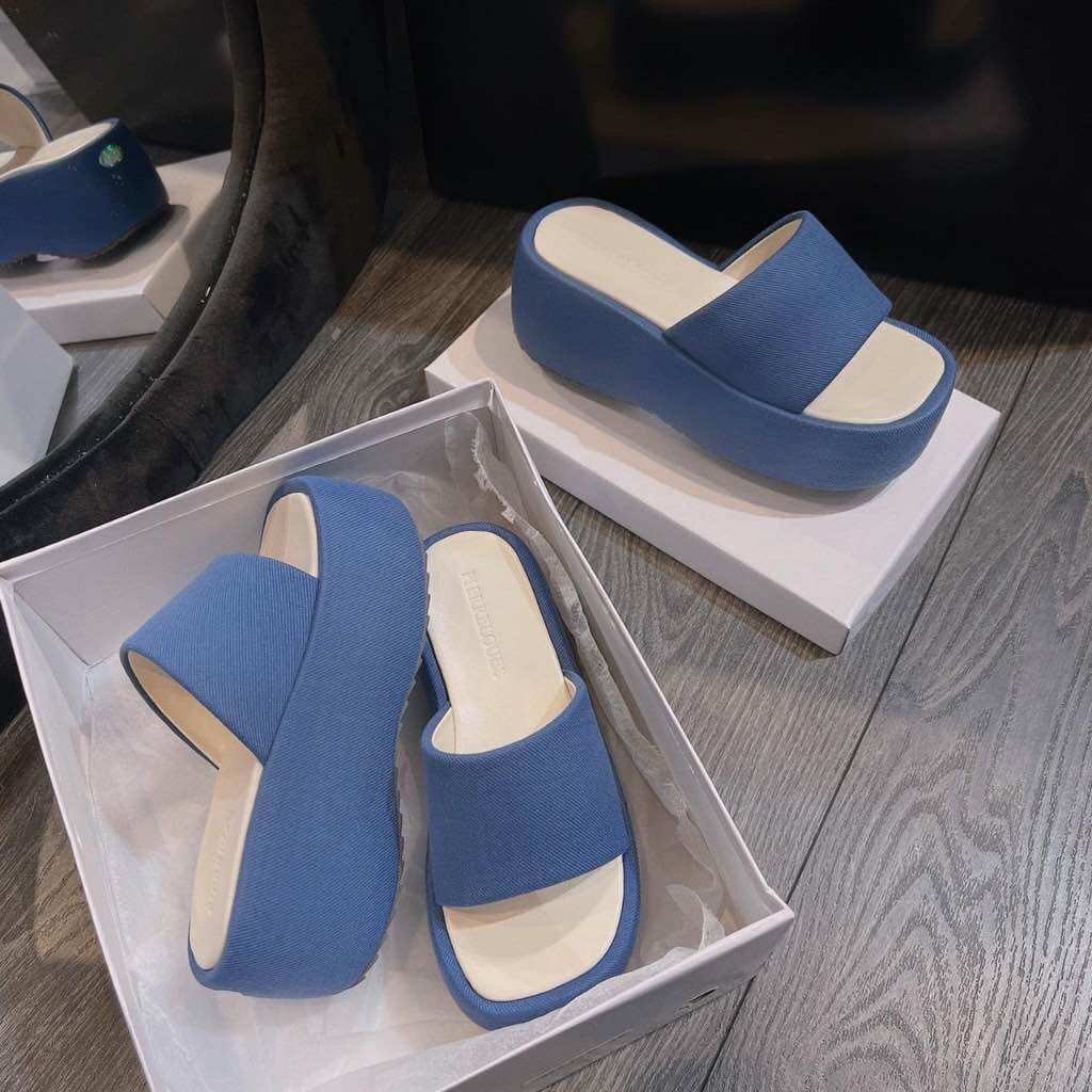 dép quai ngang nữ bản bò 7cm