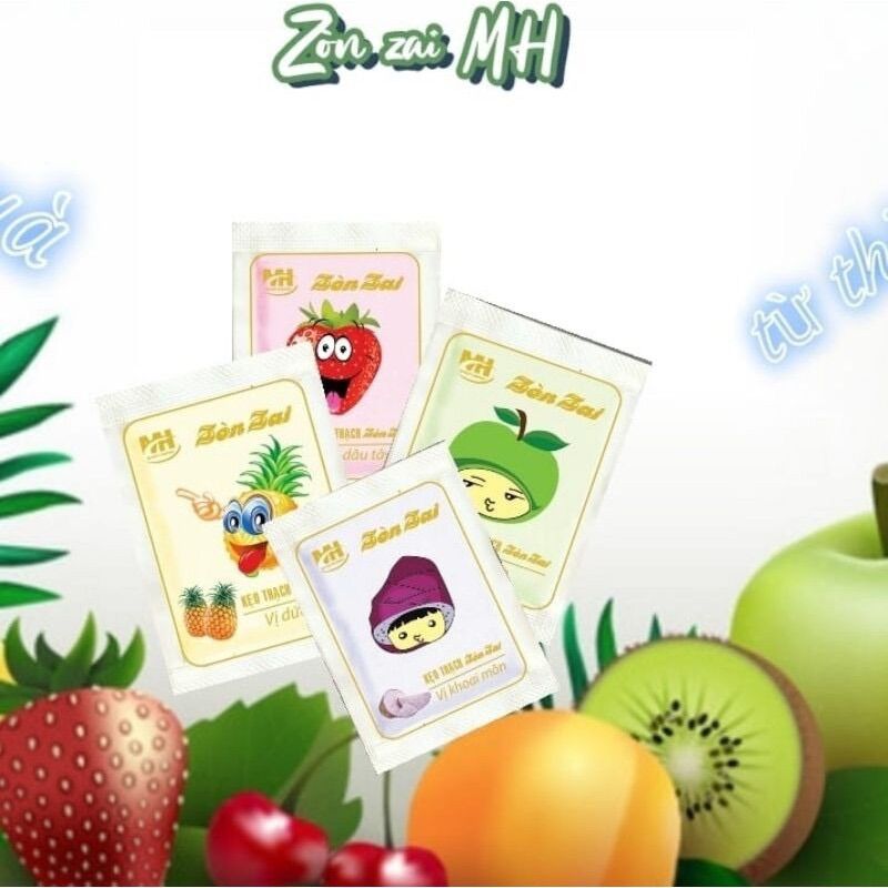 BỊCH THẠCH KẸO ZON ZAI HƯƠNG VỊ TRÁI CÂY(NGẪU NHIÊN)