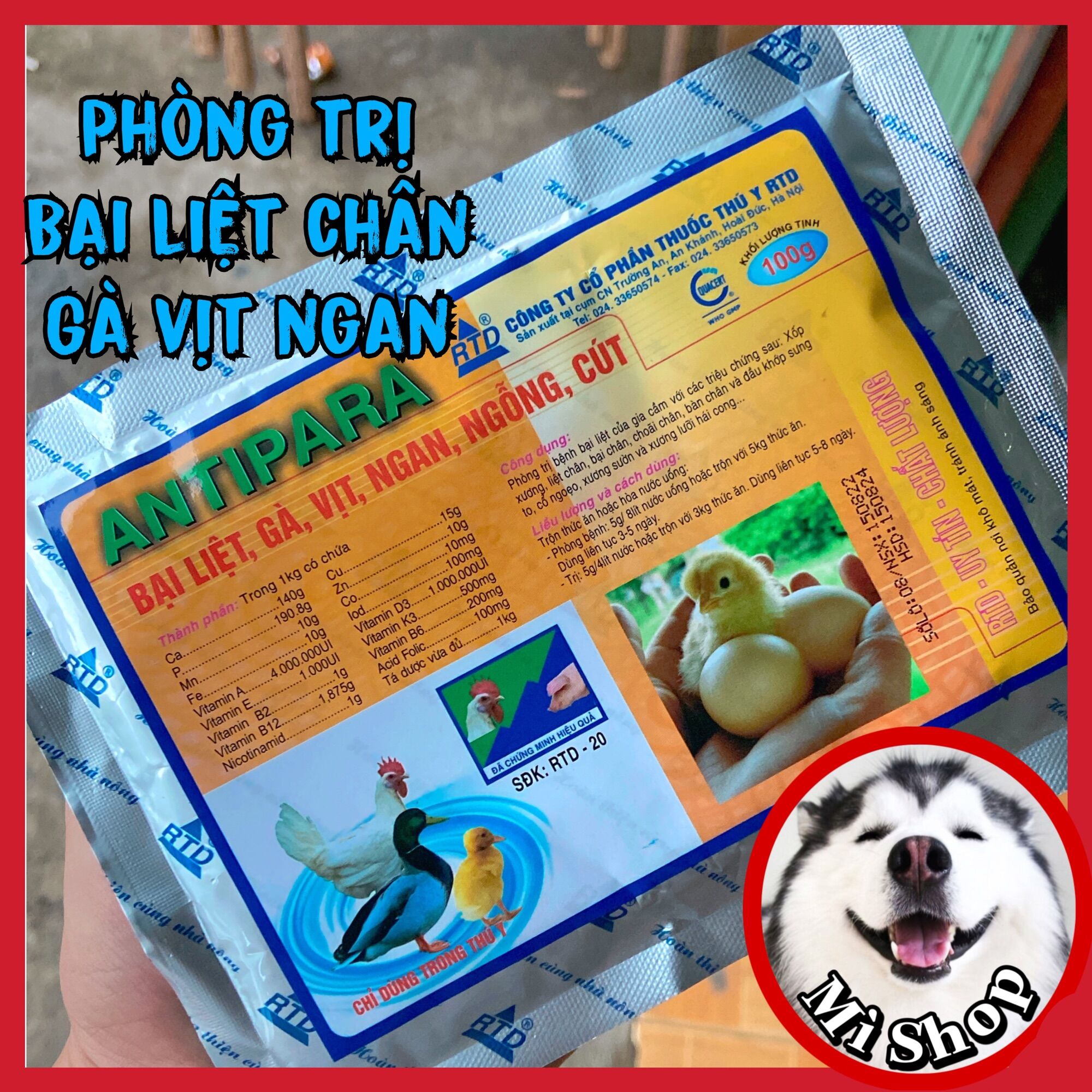 Antifara Bại liệt chân gà, vịt, ngang, cút gói 100gram