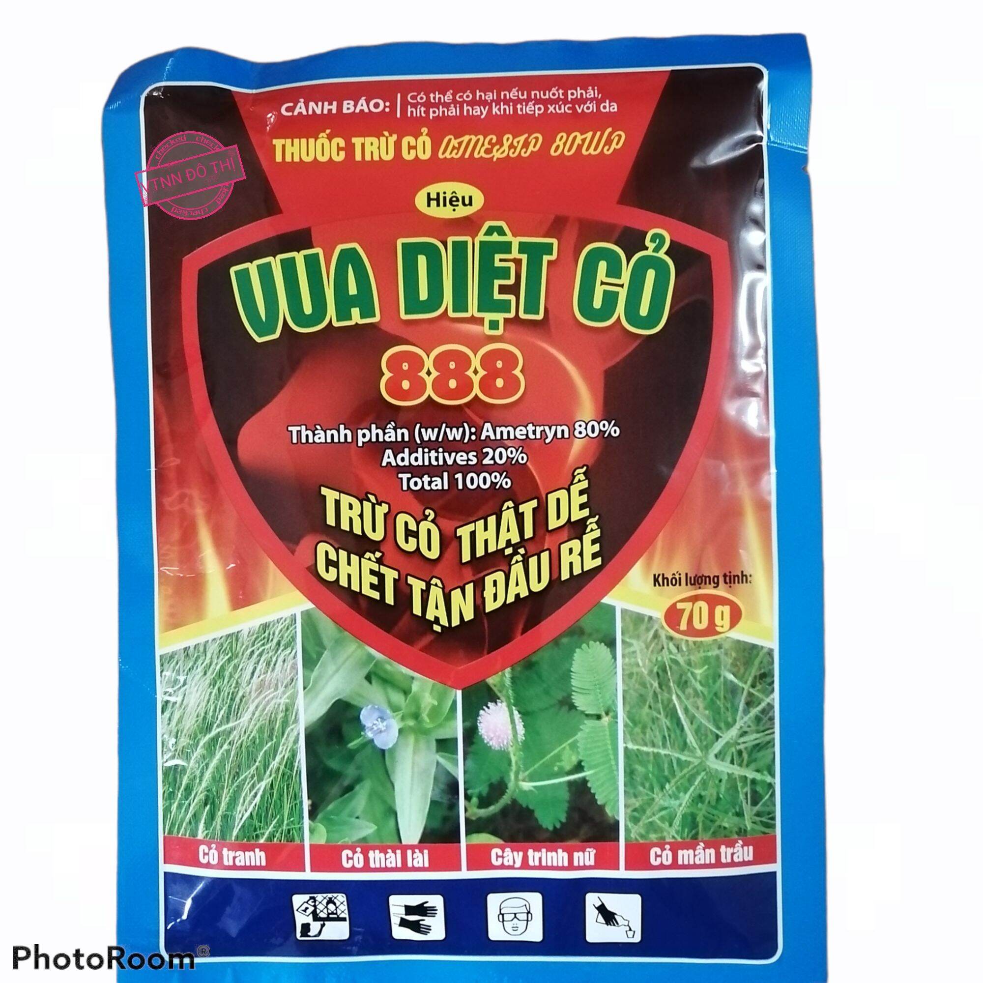 Chế phẩm trừ cỏ cháy - Vua diệt cỏ 888 - Trừ các loại cỏ trên cây trồng cạn gói 70gr tiện lợi giá rẻ