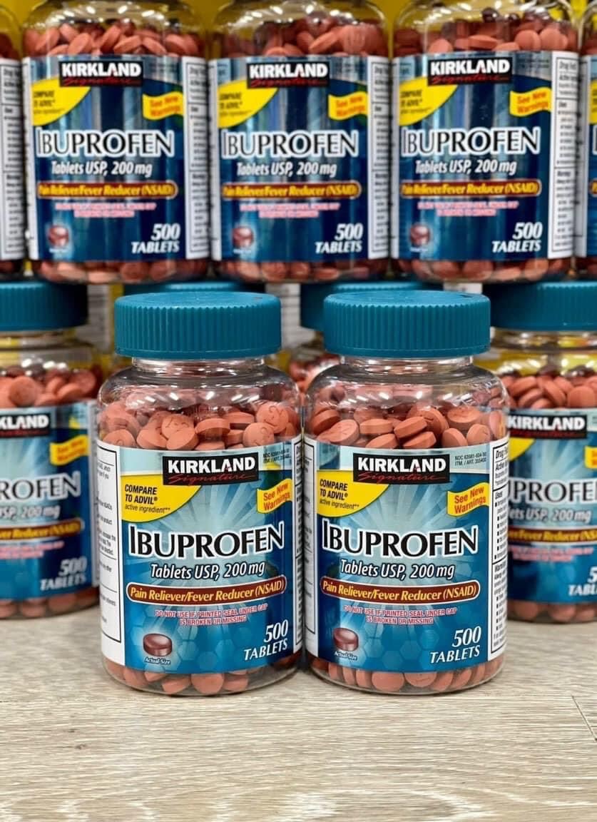 hàng Mỹ ibuprôfen 500 viên của Mỹ