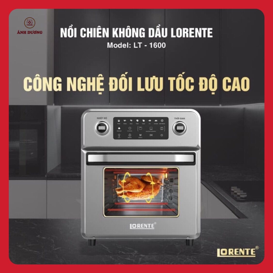 Nồi chiên không dầu 16L Lorente LT-1600