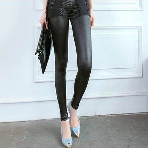 Quần Legging Giả Da Dày Dặn Lót Lông Quần Giả Da Mặc Bên Ngoài Thon Gọn Quần Dễ Phối Nữ