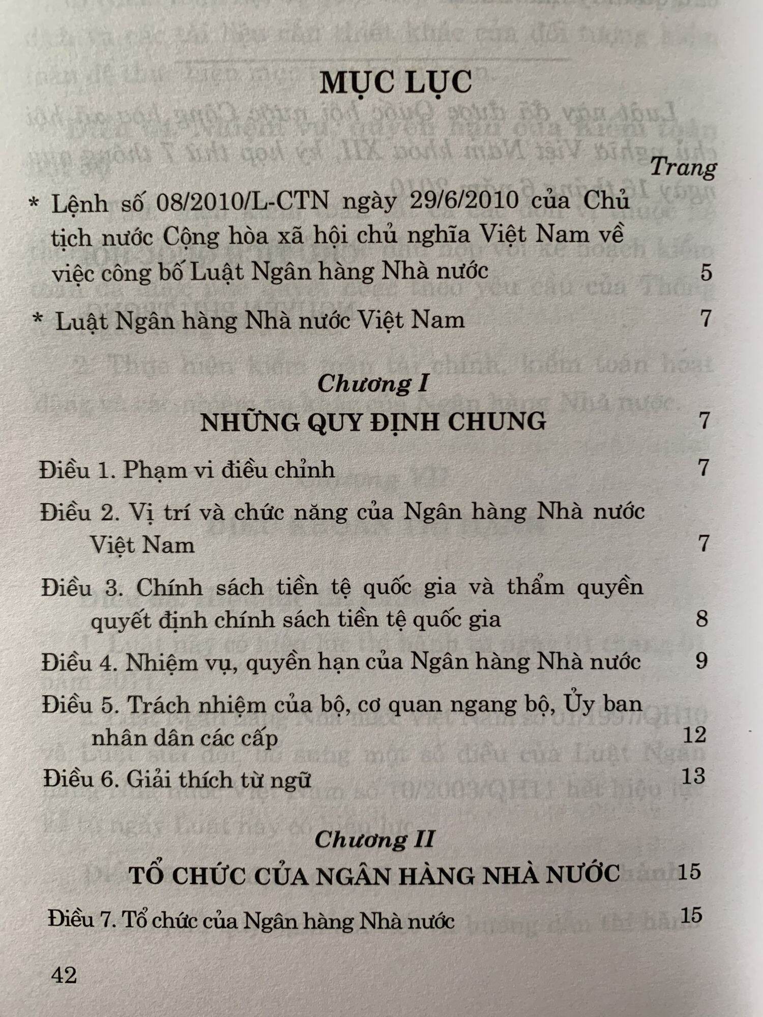 Luật Ngân Hàng Nhà Nước Việt Nam ( Hiện hành ) ( Sửa đổi, bổ sung năm 2022 )