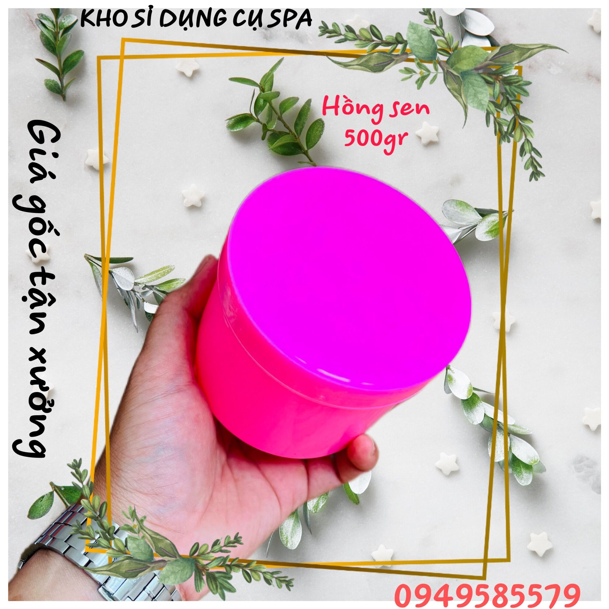 Hủ đựng kem body cao cấp màu hồng sen