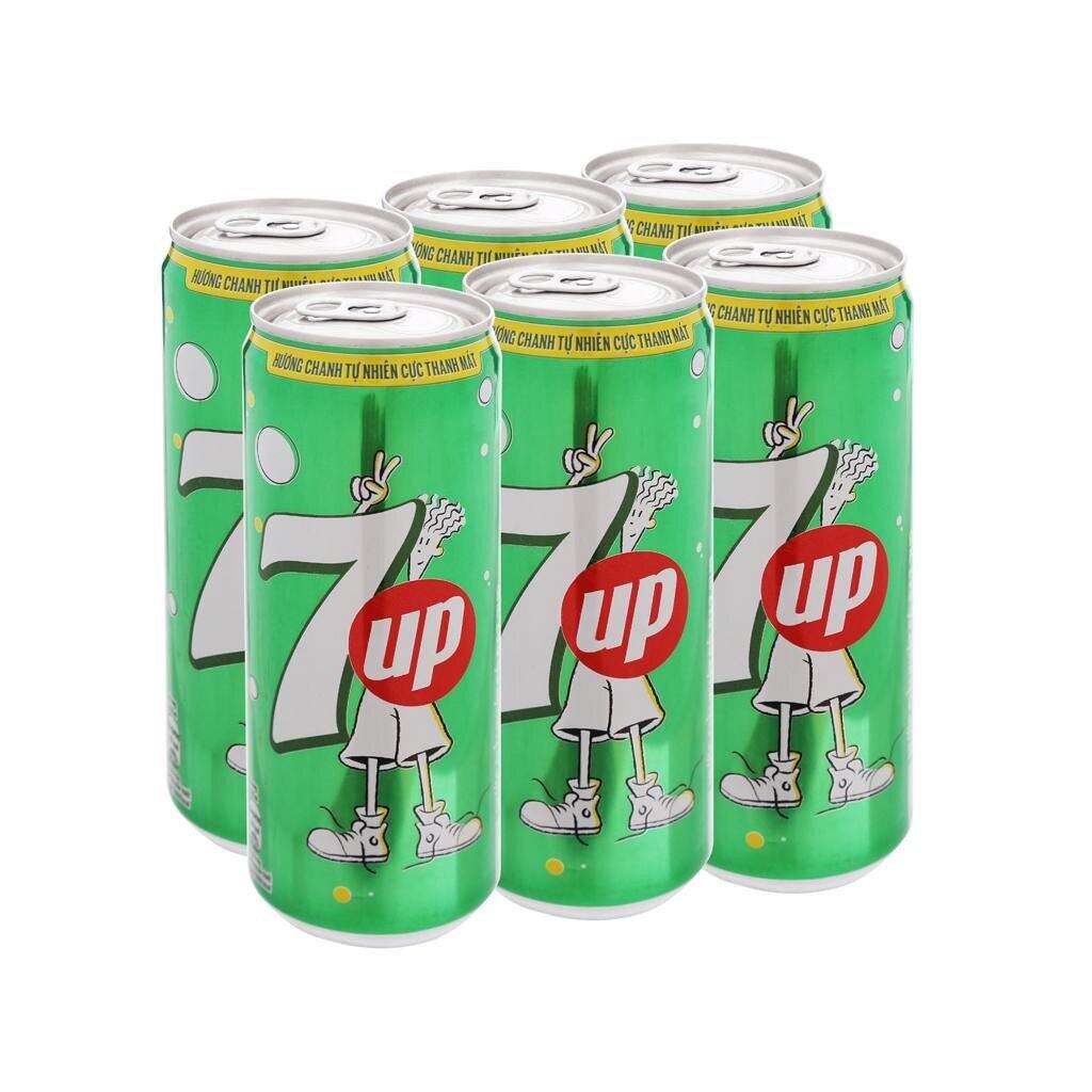 THÙNG NƯỚC NGỌT 24 LON 7UP ×320ML