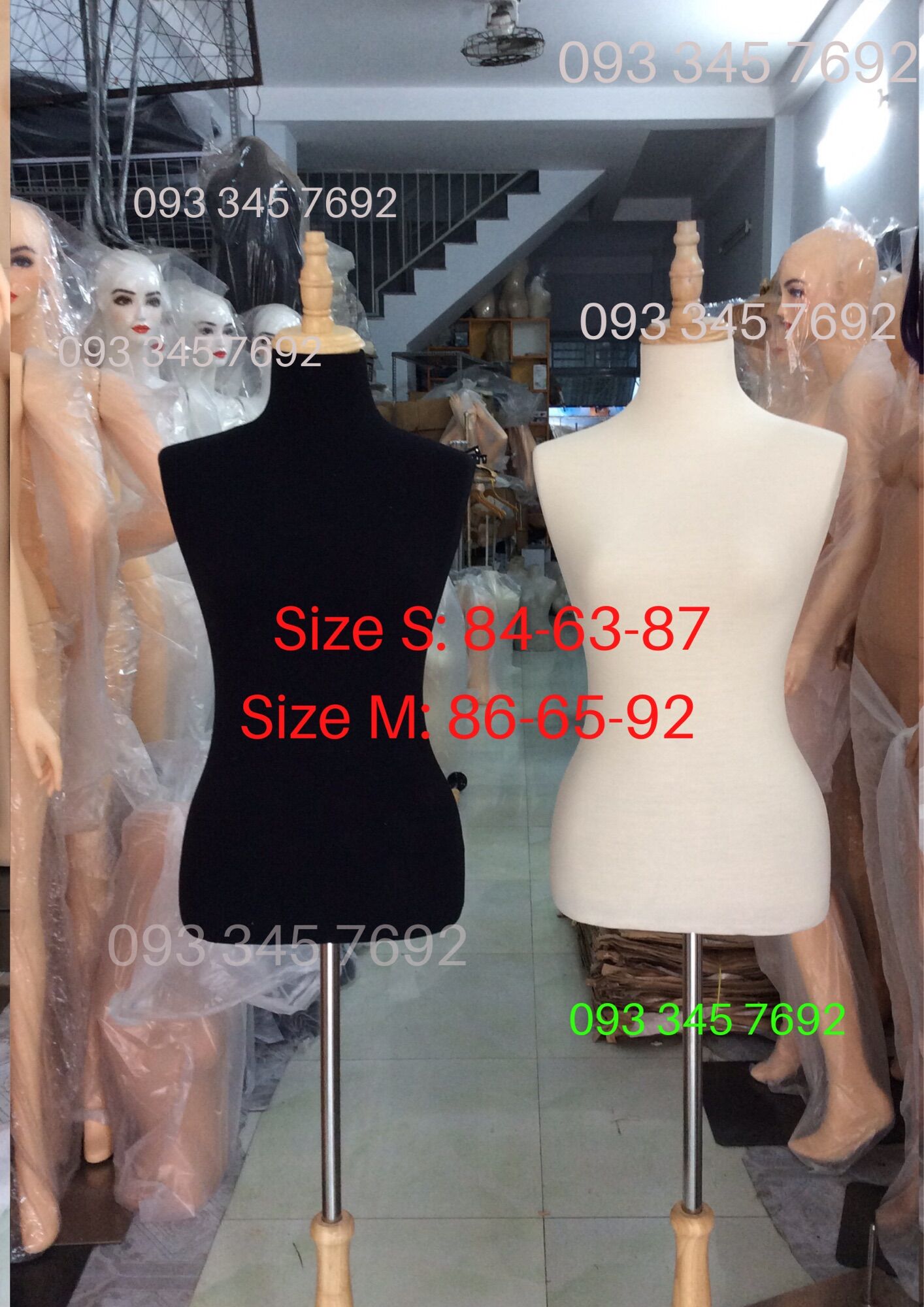 Manocanh bán thân chân gỗ siêu đẹp