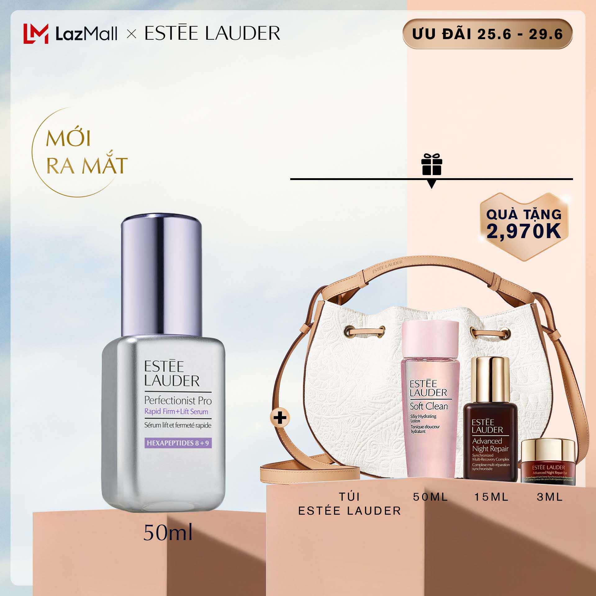 Tinh chất Estée Lauder Perfectionist Pro Rapid Firm + Lift với hợp chất Hexapeptides 8 + 9 50ml • Serum làm săn chắc, nâng cơ và hỗ trợ giúp cải thiện nếp nhăn