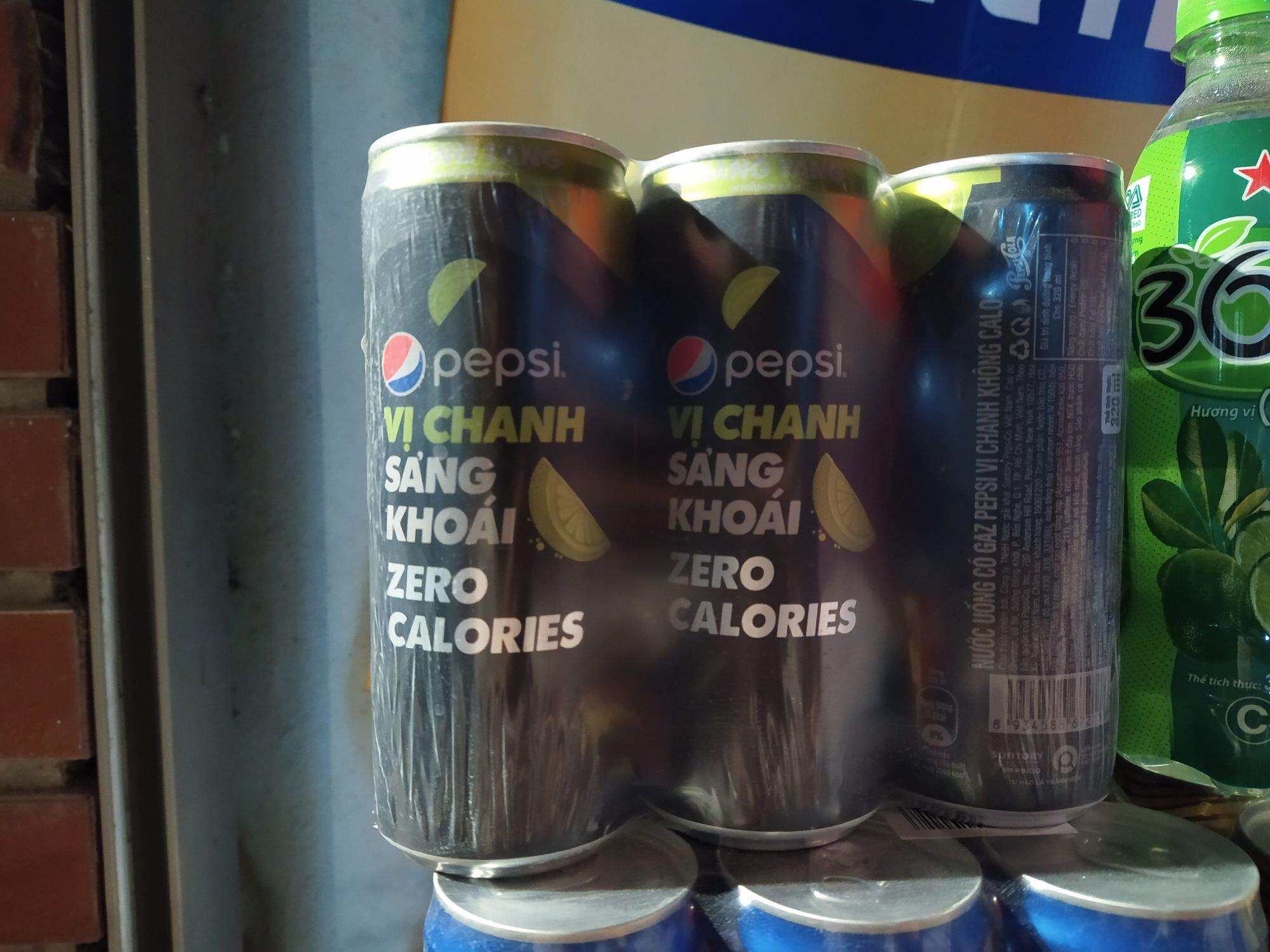 Lốc 6 lon Pepsi zero calories x 320ml
