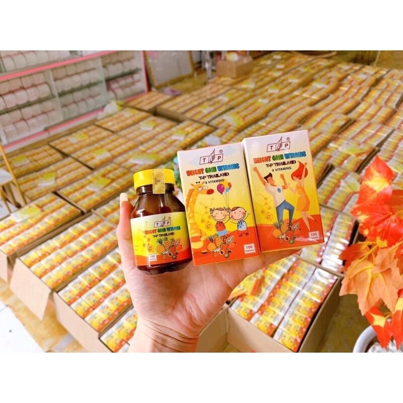 Vitamin tăng cân TP Thái lan chính hãng 100 viên cho người lớn và trẻ em