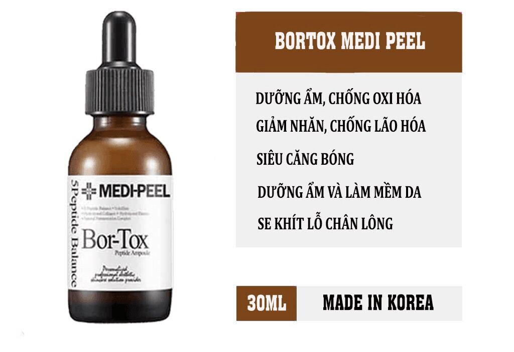 [Hoàn tiền 20%] Bortox Medi Peel Tinh chất Căng Bóng  Serum Chống Lão Hoá